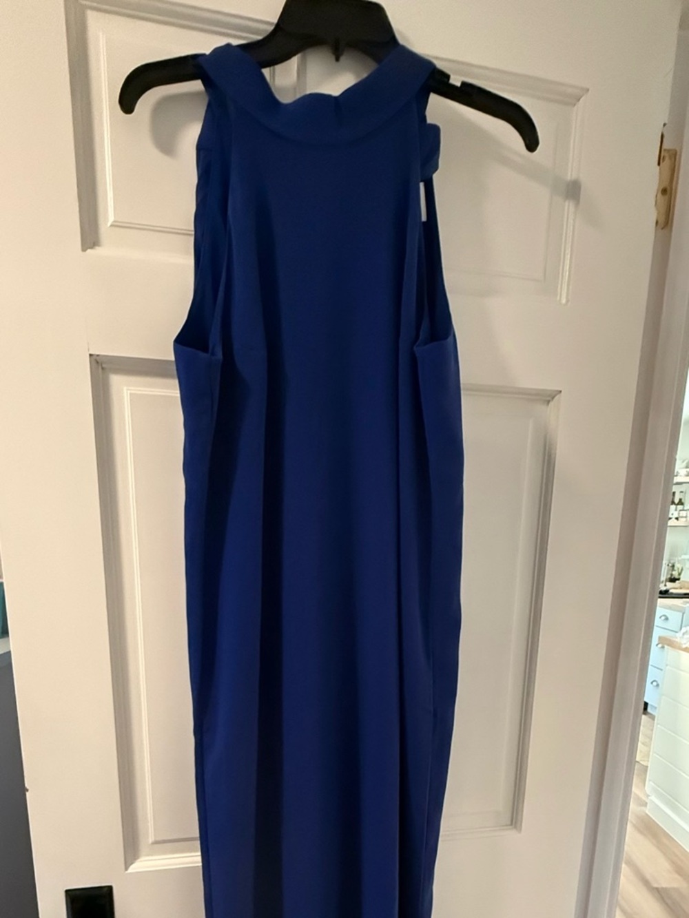Lilly Pulitzer Sleeveless Cobalt Blue Midi Shift Dress Alaric Halter Dress